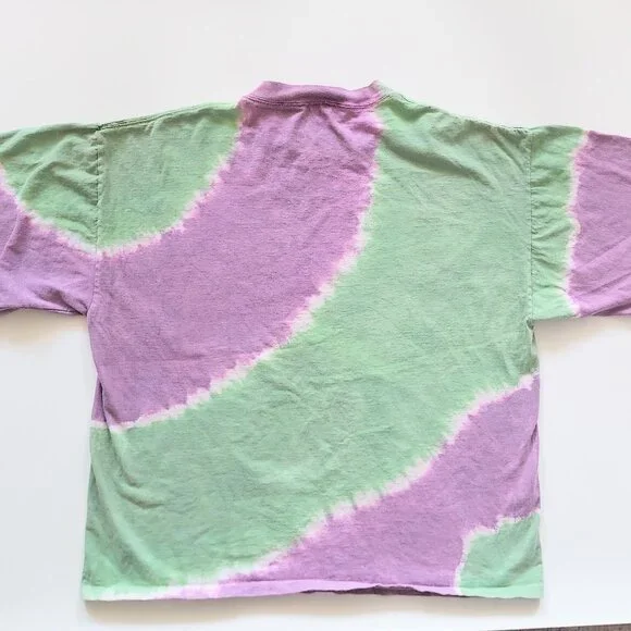 HYPERCOLOR Generra T Shirt L XL Purple Green Tie Dye Vintage 90s Single Stitch - Picture 4 of 4